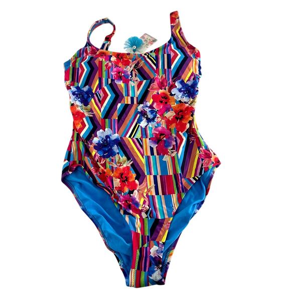 Johnny Was Women's Summer Stripes Tanksuit One Piece Size M - Picture 5 of 11